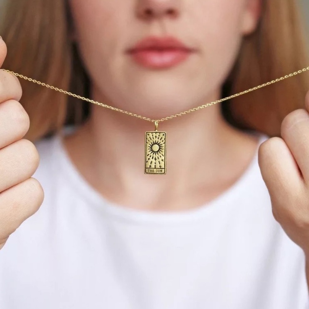 Tarot Card The Sun Necklace